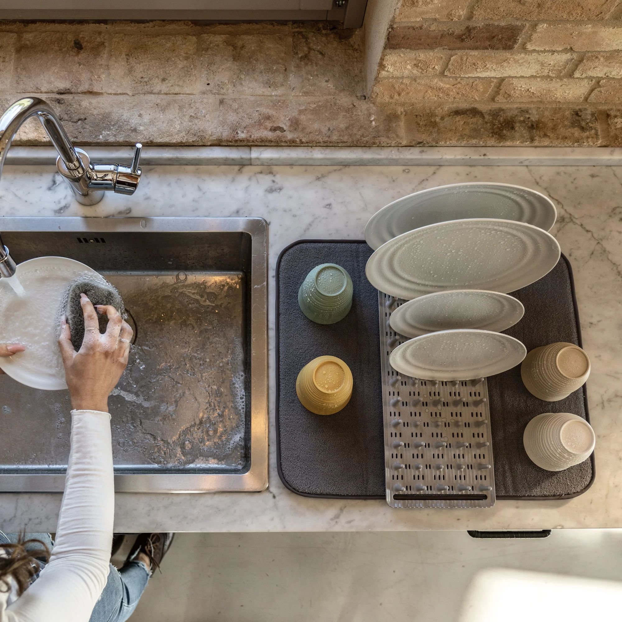 DISH DRAINER WITH MAT 'DRY&SAFE' "ORGANIZATION" - Image 8