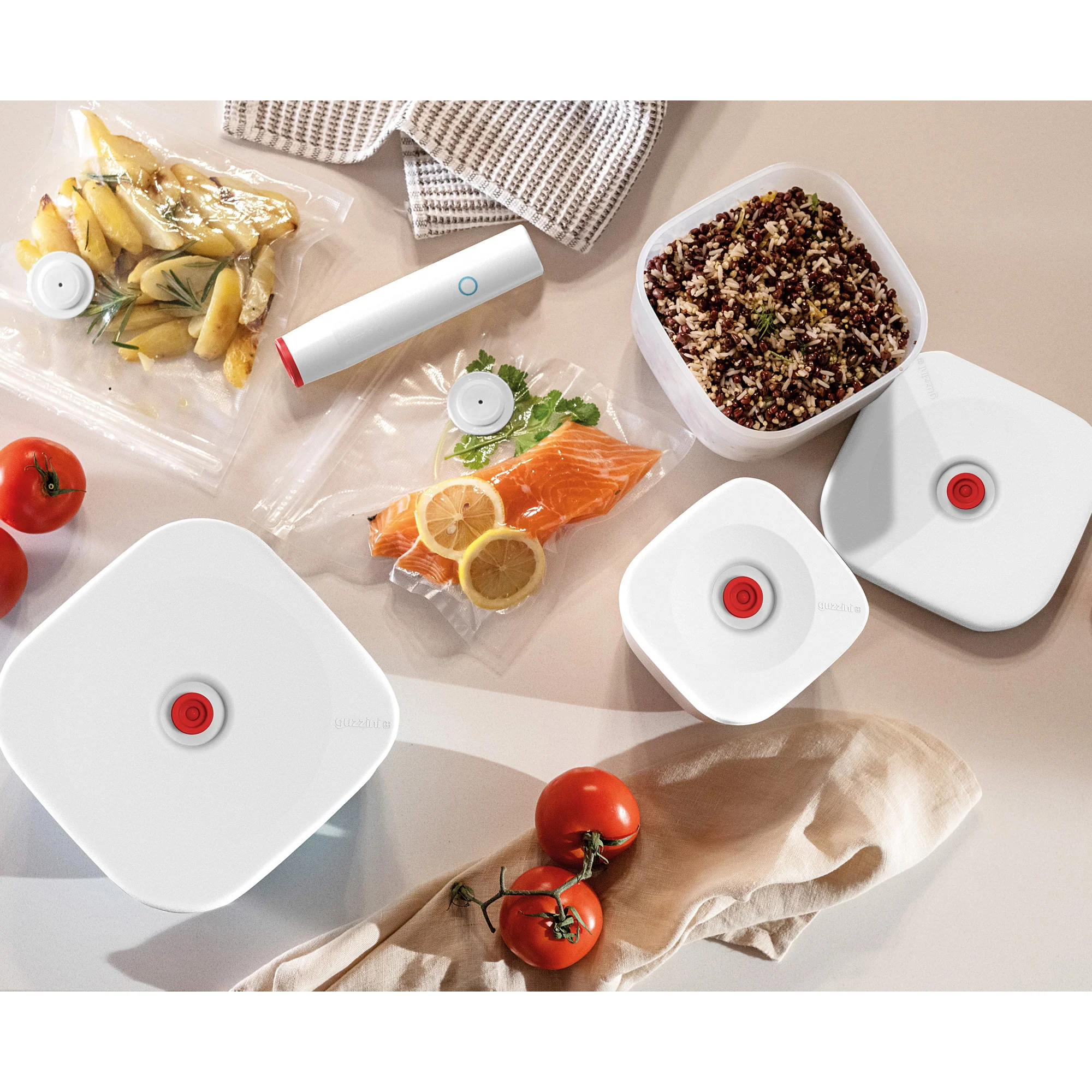 KIT OF 5 REUSABLE VACUUM BAGS 'SAVE-IT' "FOOD STORAGE" - Image 3