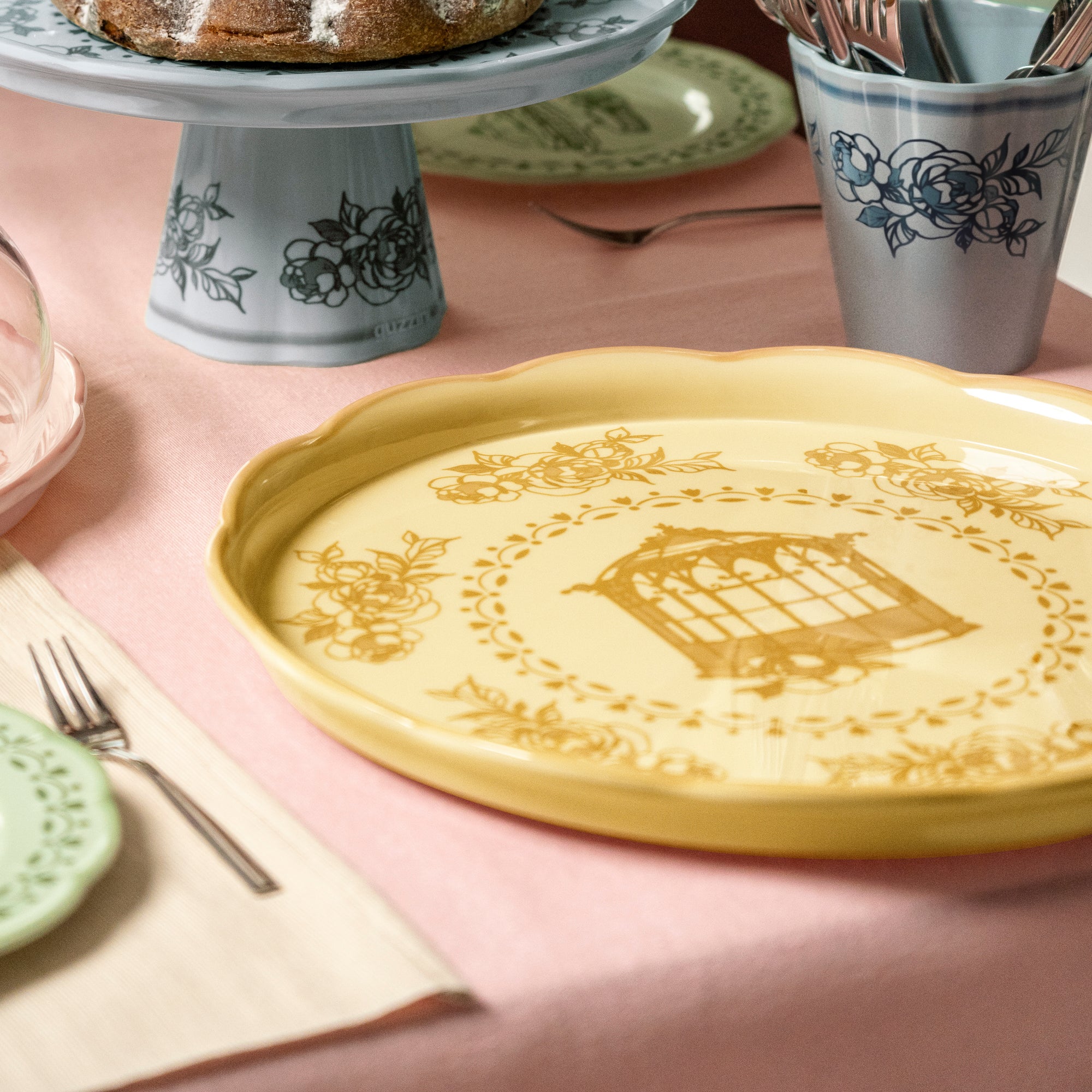 LARGE ROUND TRAY "JOSEPHINE" - Image 5