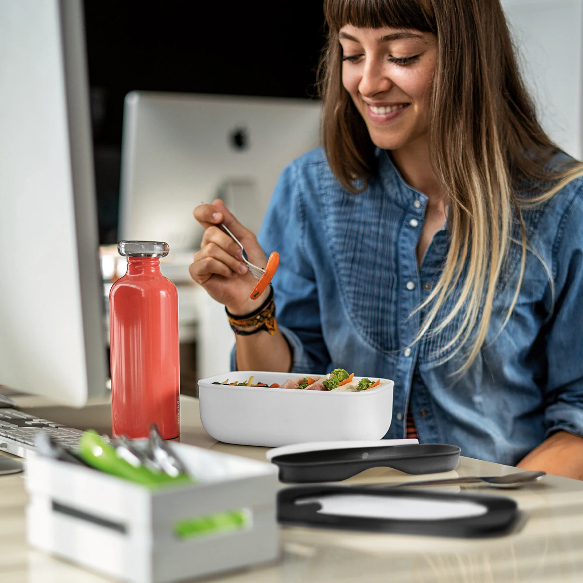 LUNCH BOX SET WITH TRAVEL CUTLERY 'STORE&GO' "ON THE GO" - Image 3