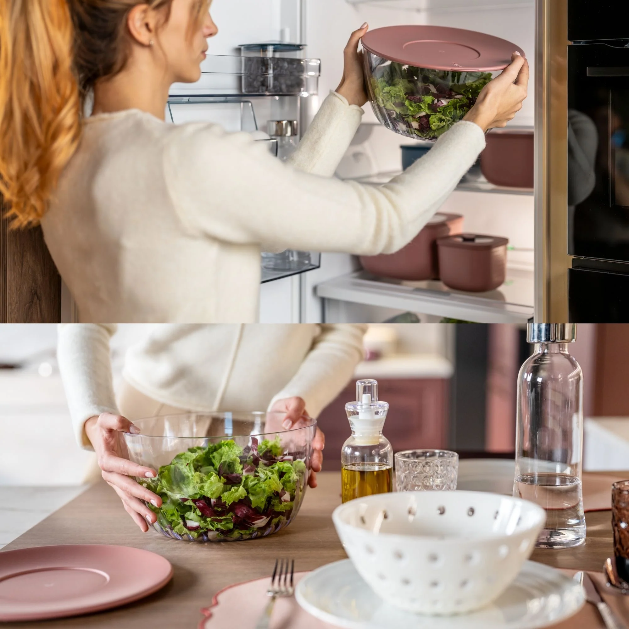 SALAD SPINNER WITH LID  Ø26CM 'SPIN&STORE' "PREPARATION" - Image 3
