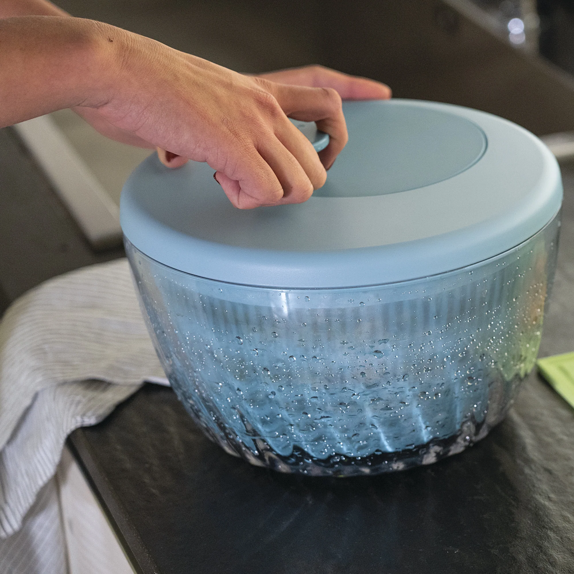 SALAD SPINNER WITH LID  Ø26CM 'SPIN&STORE' "PREPARATION" - Image 13