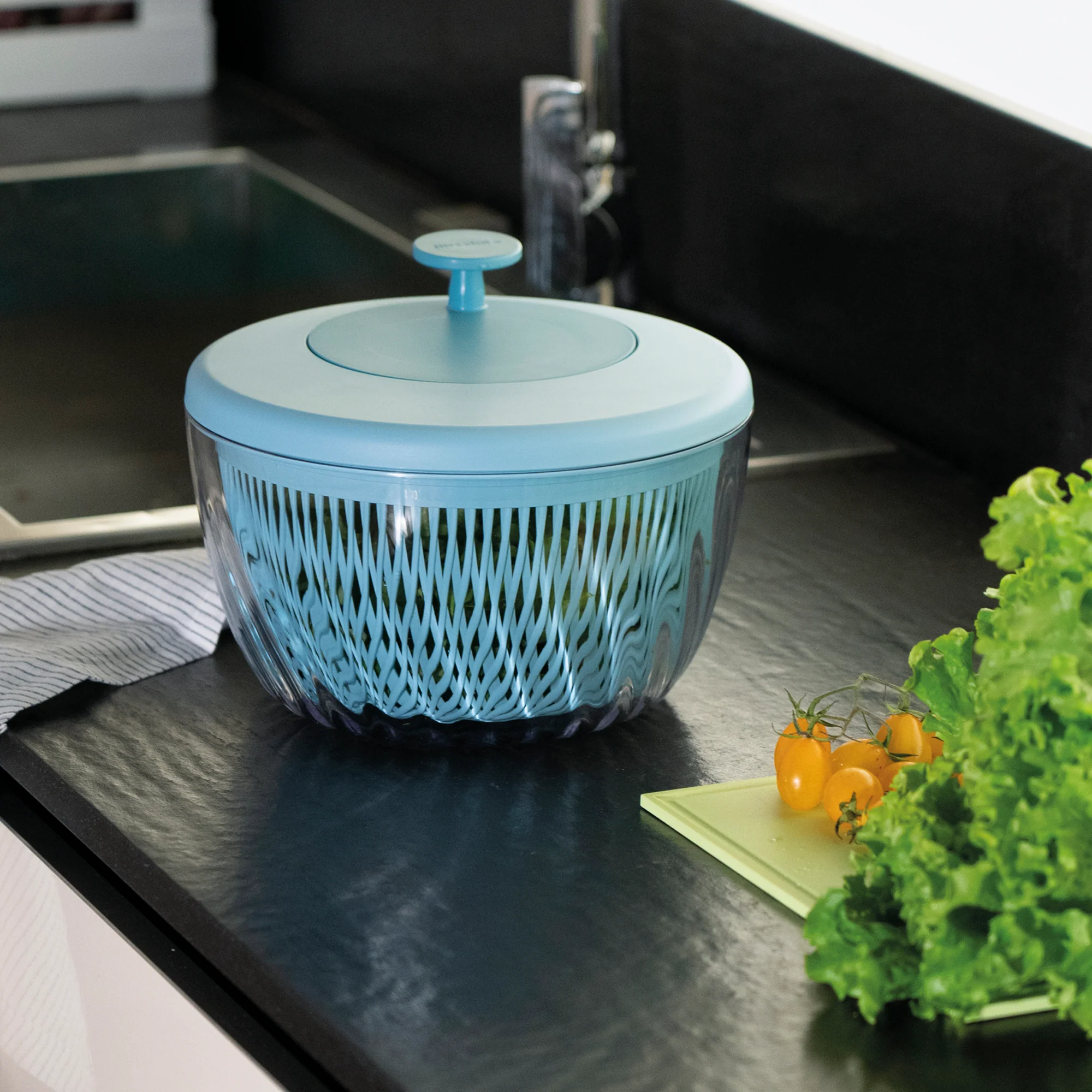 SALAD SPINNER WITH LID  Ø26CM 'SPIN&STORE' "PREPARATION" - Image 16