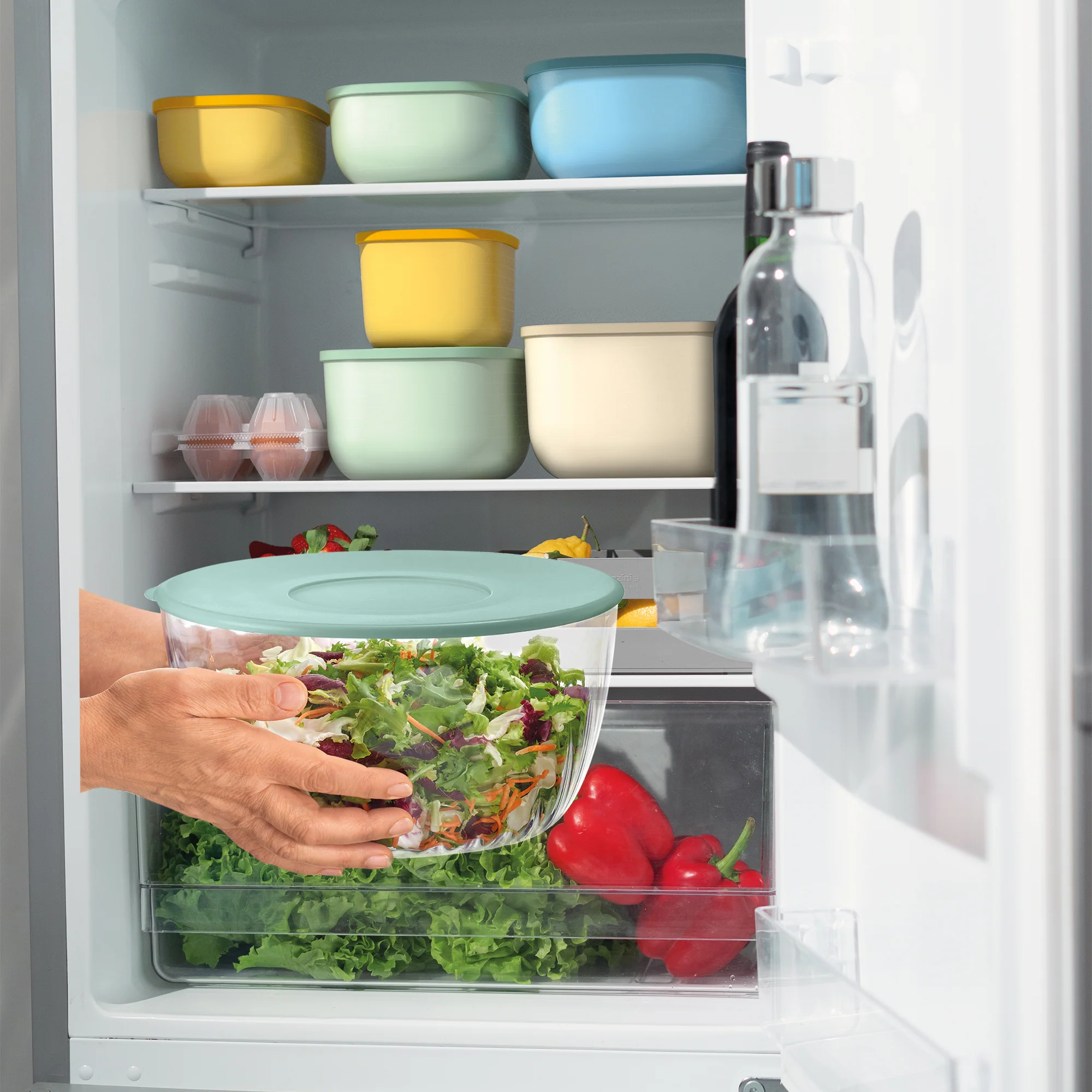 SALAD SPINNER WITH LID  Ø26CM 'SPIN&STORE' "PREPARATION" - Image 4