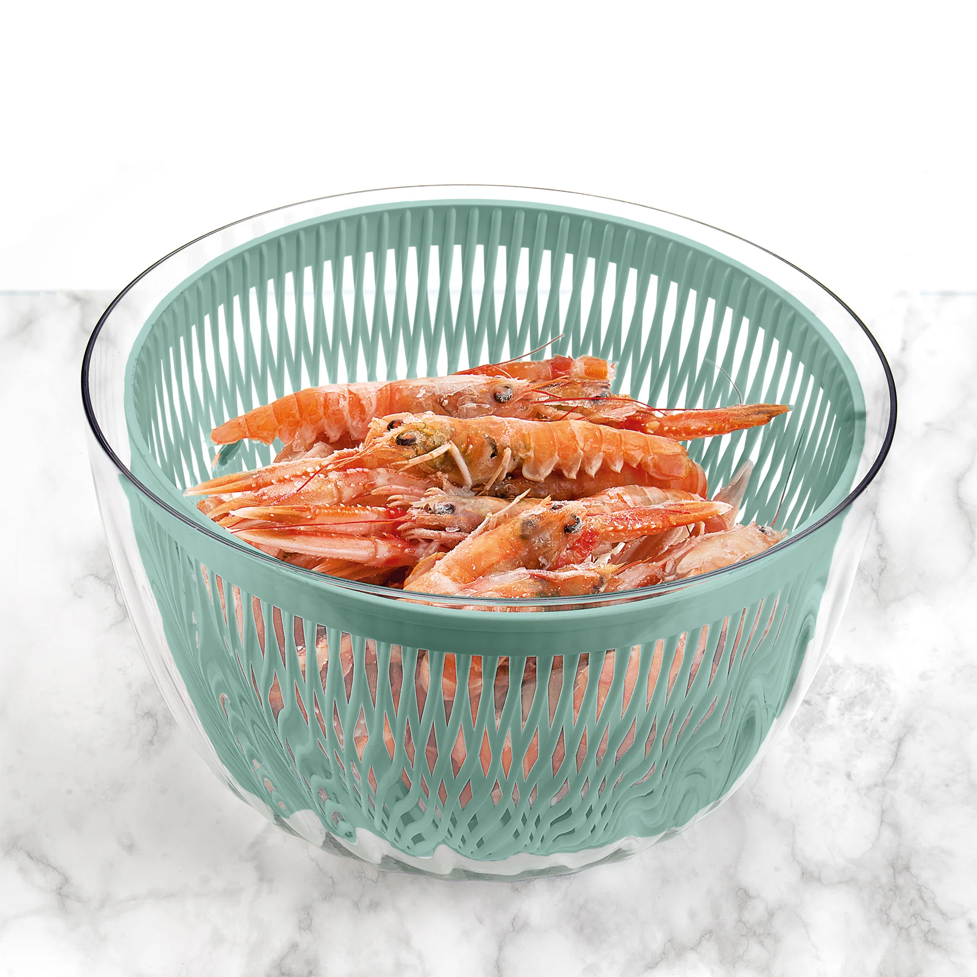 SALAD SPINNER WITH LID  Ø26CM 'SPIN&STORE' "PREPARATION" - Image 5