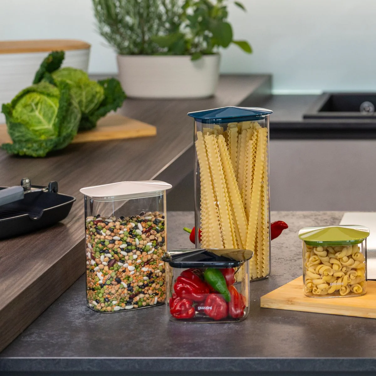 SET 2 RECTANGULAR GLASS JARS "FRESH&STYLE" - M - Image 8