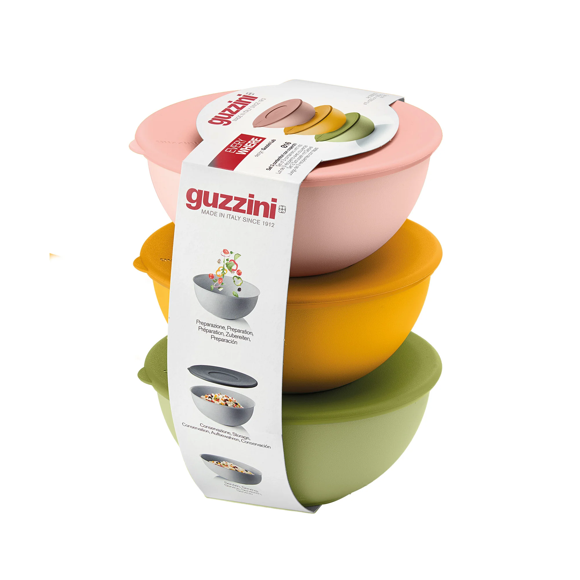 SET 3 Ø16CM CONTAINERS WITH LID 'EVERYWHERE BIO' "FOOD STORAGE" - Image 3