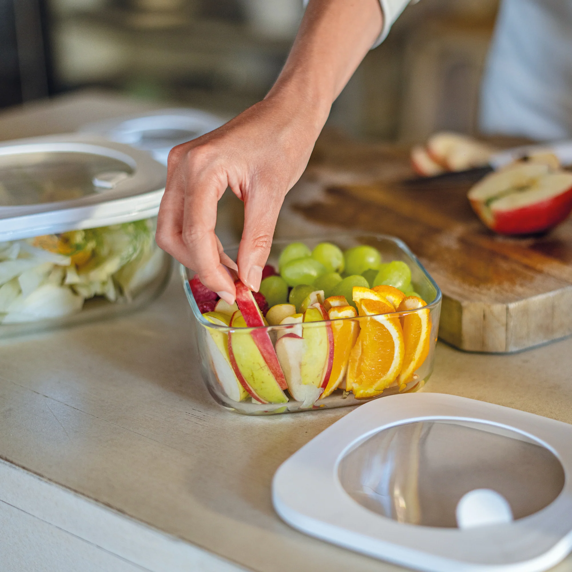 SET OF 3 LEAK-PROOF GLASS CONTAINERS 'STORE&MORE GLASS' "FOOD STORAGE" - Image 8