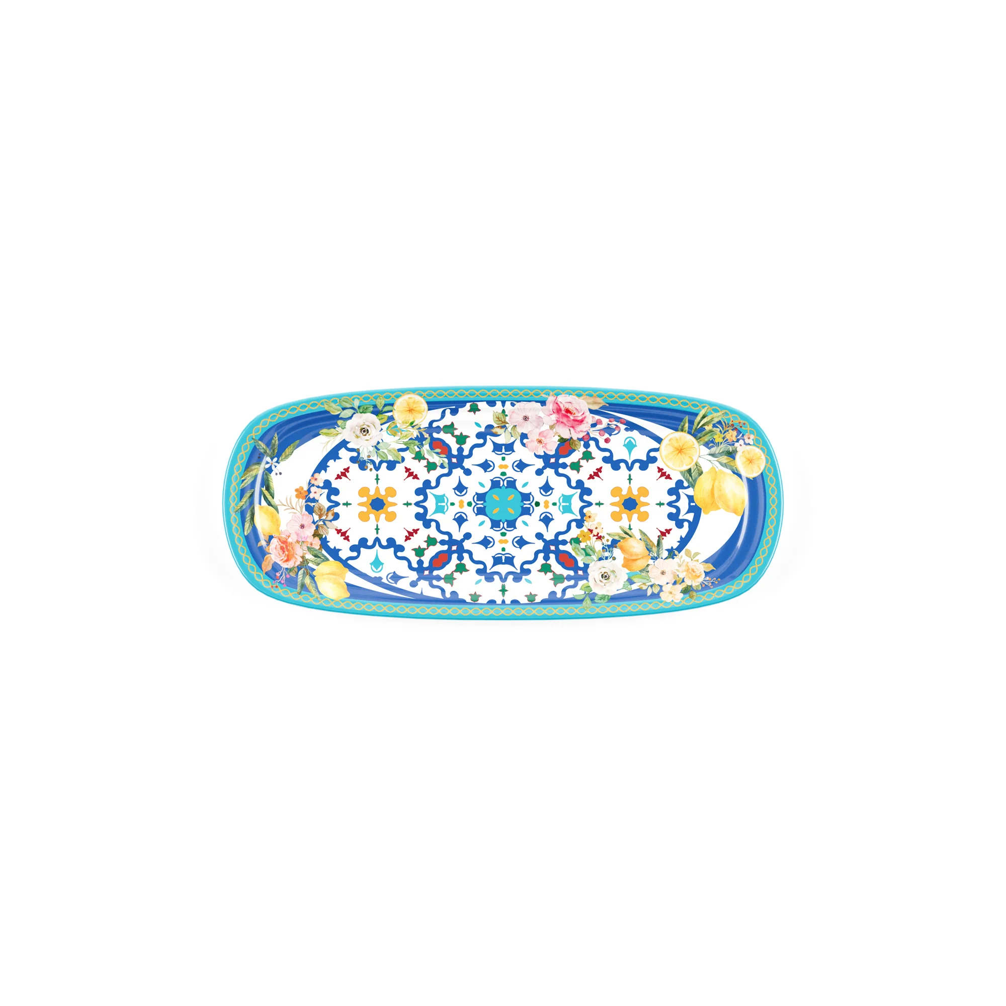 SMALL RECTANGULAR TRAY ''FLOWER&LEMON'' - Image 5